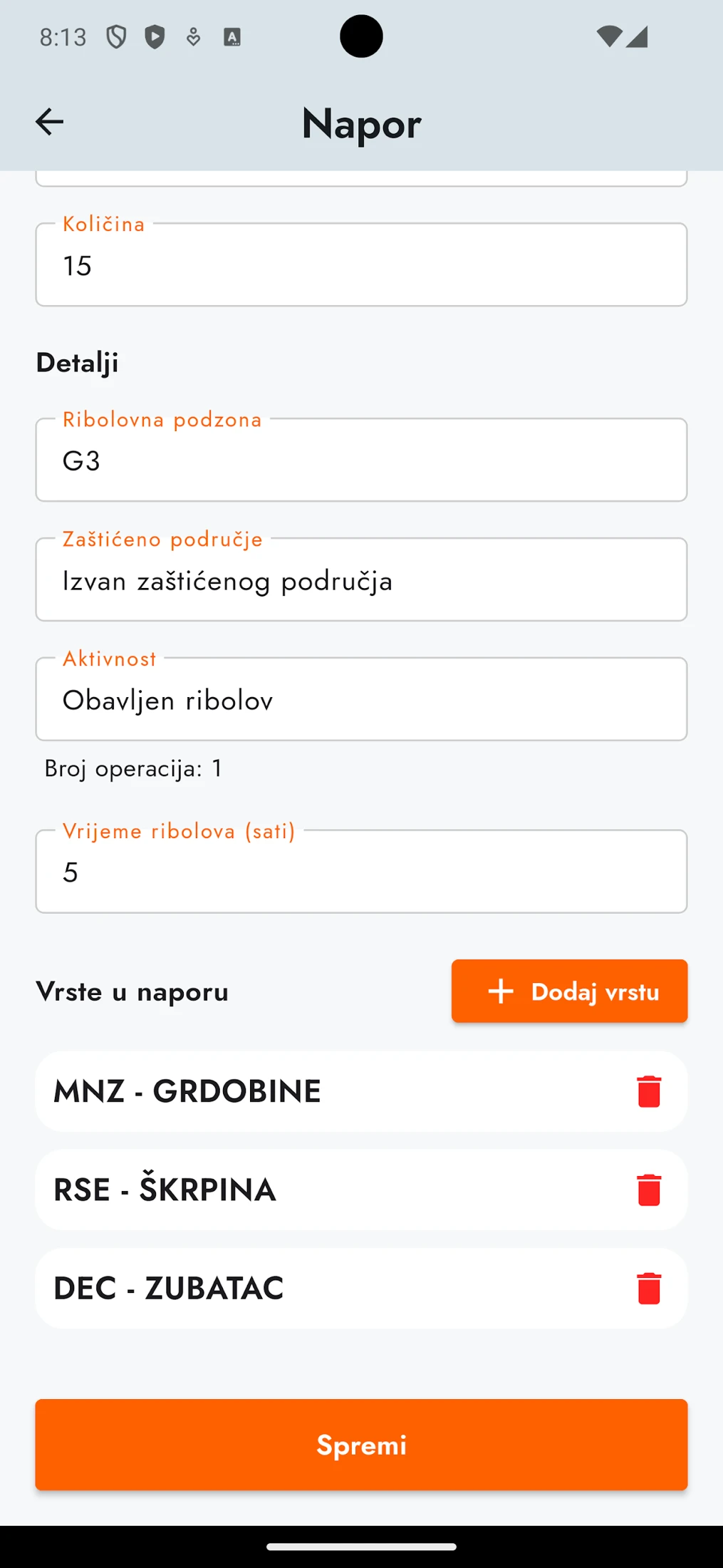 mIzvješće published product screen